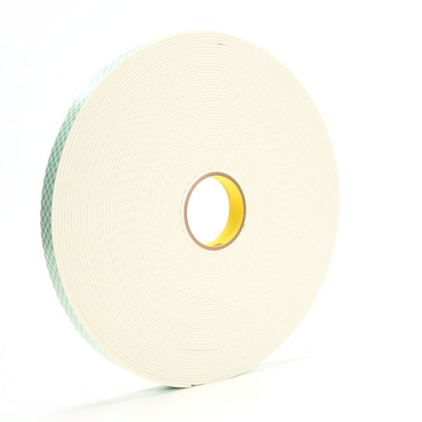 3M Double Sided Foam Tape, 1"x36 yds., 1/8", Natural, PK9 T9554008